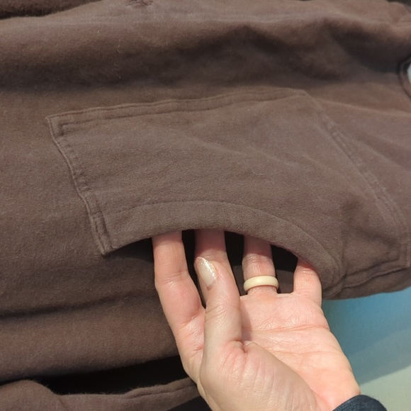 Kleen Brown Button Down Top Cotton Pockets Breathable Lagenlook Small Minimalist - Picture 5 of 13